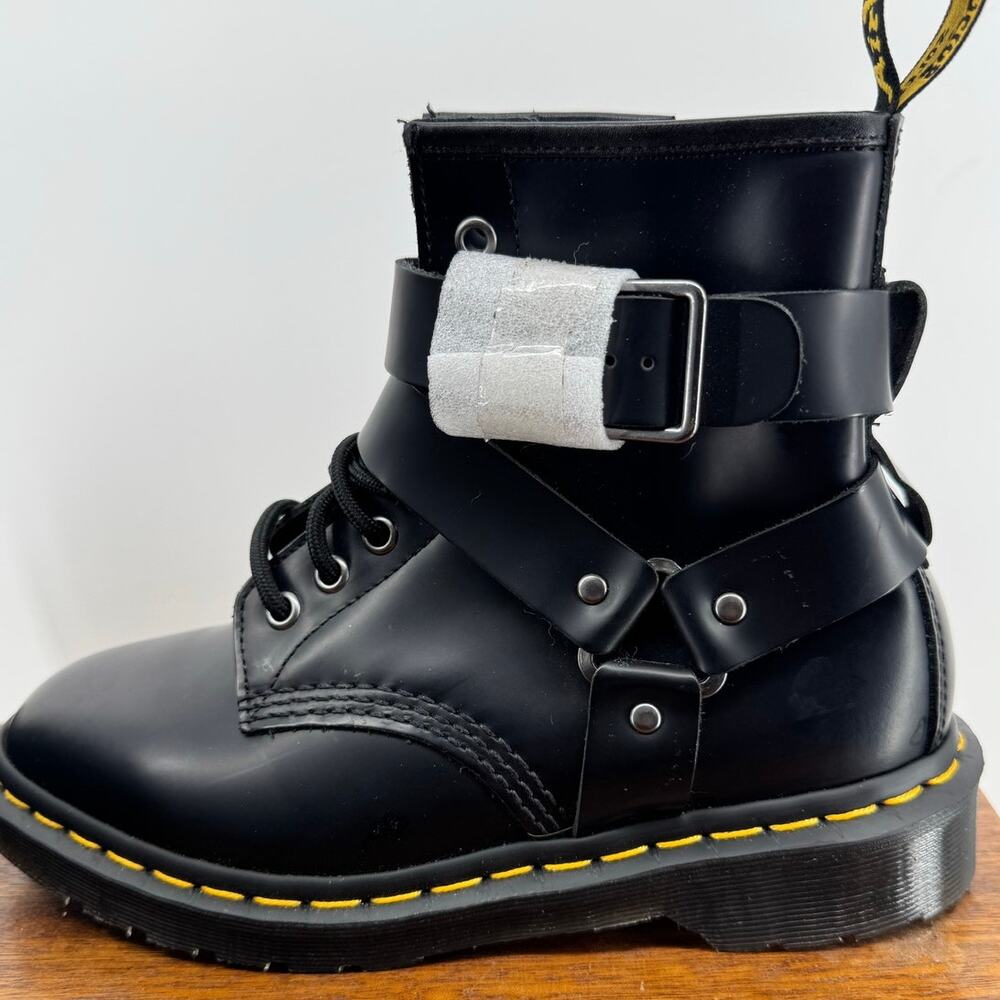 DR. MARTENS Cristofor Leather Harness Lace up Boots Size Men's 5 Ladies 6 - Picture 6 of 13